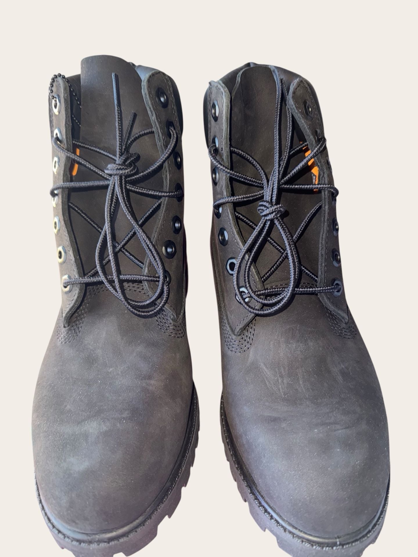 Timberland Premium 6 In Waterproof Boot Size 9 Black Nubuck 2