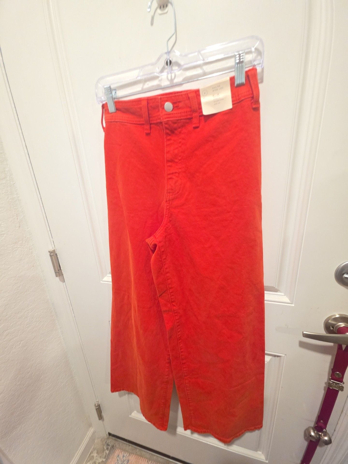 Universal Thread Sailor Wide Leg Pants Size 4 Reg Red High Rise 2