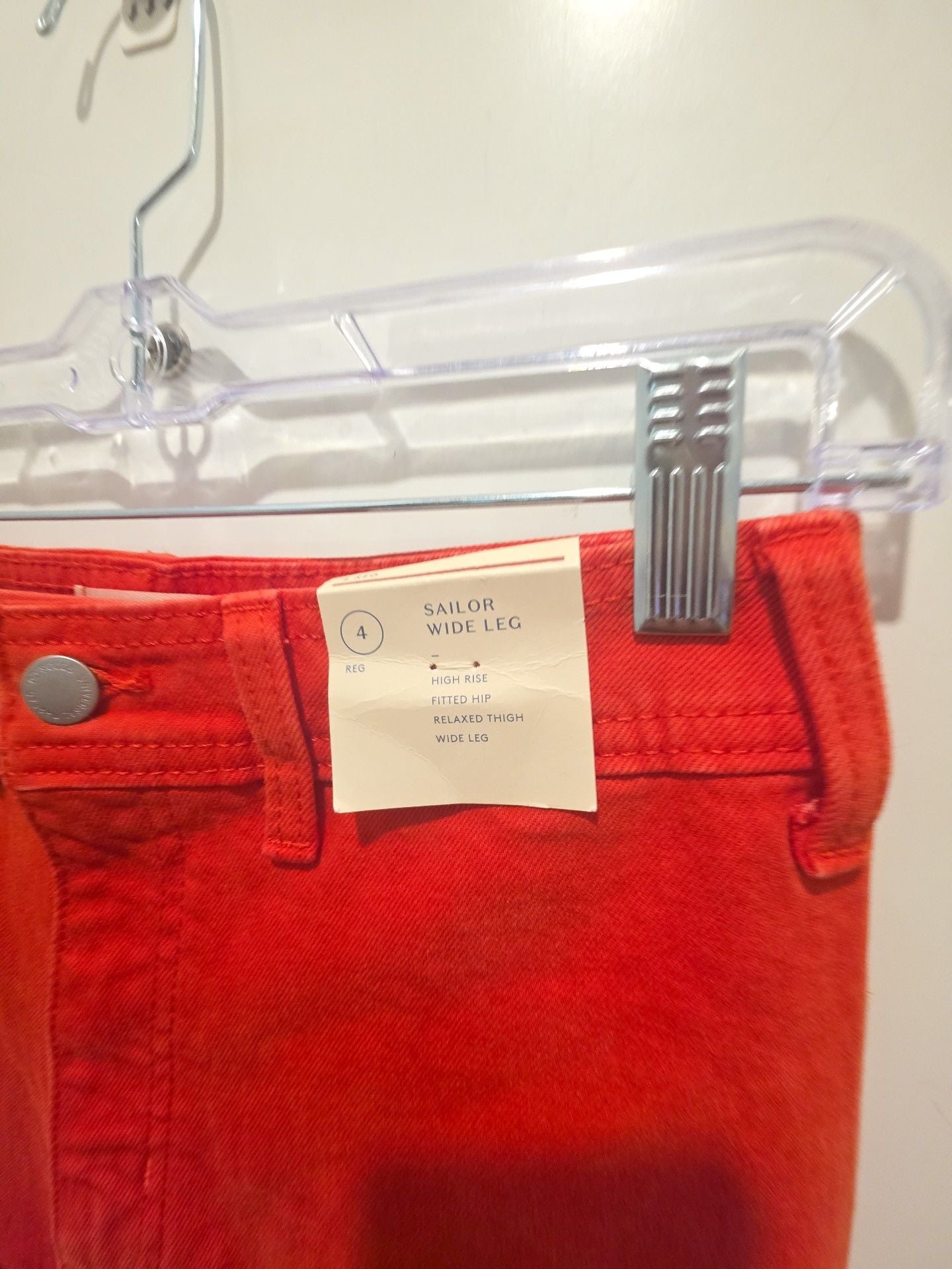 Universal Thread Sailor Wide Leg Pants Size 4 Reg Red High Rise 3