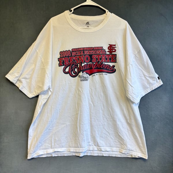 Russell Fresno State 2008 NCAA Champions T-Shirt Size XXL White