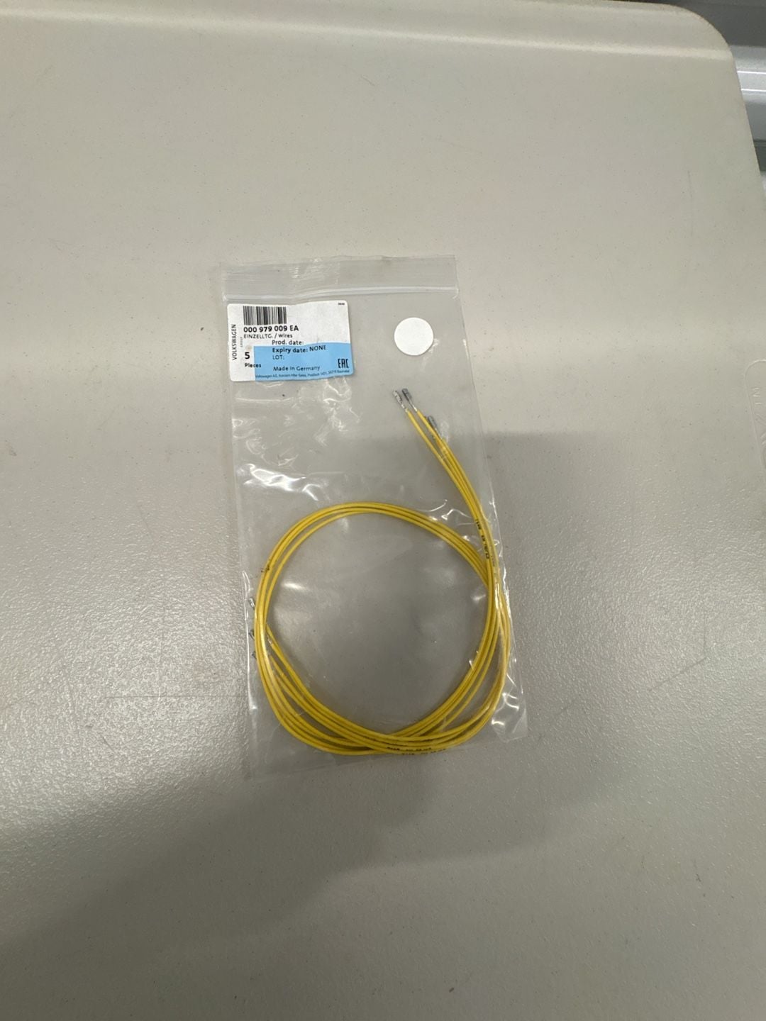 Volkswagen Wire Set 000 979 009 EA Yellow Repair Wires 5 Pieces 1