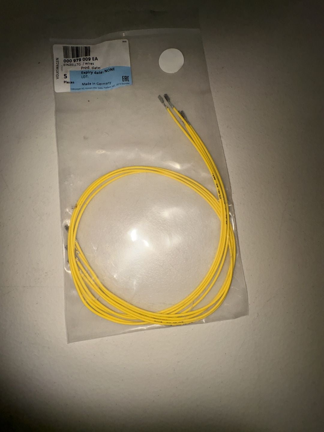 Volkswagen Wire Set 000 979 009 EA Yellow Repair Wires 5 Pieces 3