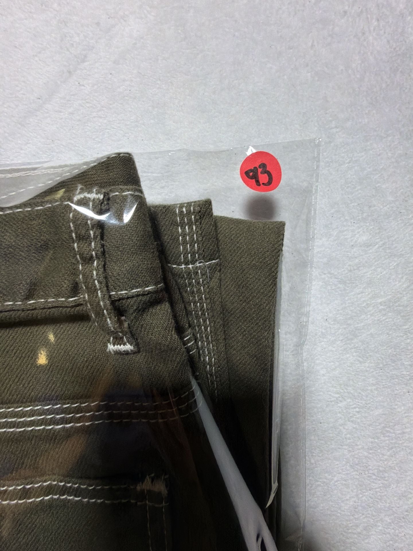 S.O.N.G. Women's Olive Green High-Rise Carpenter Pants with Contrast Stitching 5