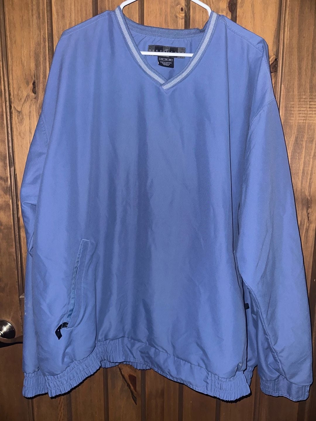 Nike Golf Windbreaker Pullover Size XXL Blue V-Neck Jacket 2
