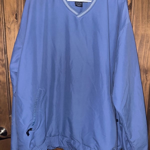 Nike Golf Windbreaker Pullover Size XXL Blue V-Neck Jacket