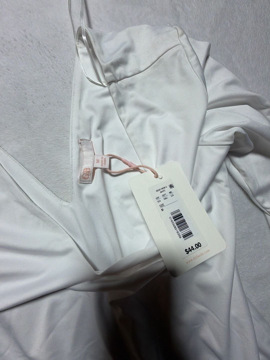 GB Plunge V-neck Long Sleeve Bodysuit White Size M 3