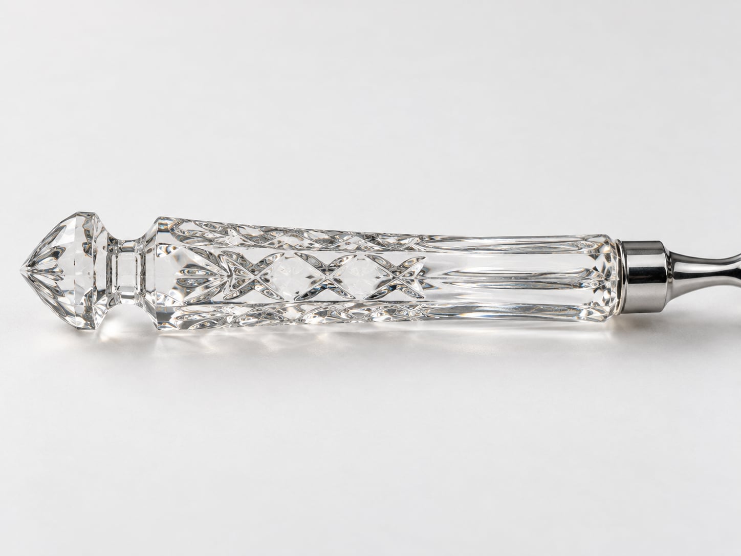 Waterford Crystal Lismore Pattern Serving Spoon Stainless Steel Cut Crystal 5