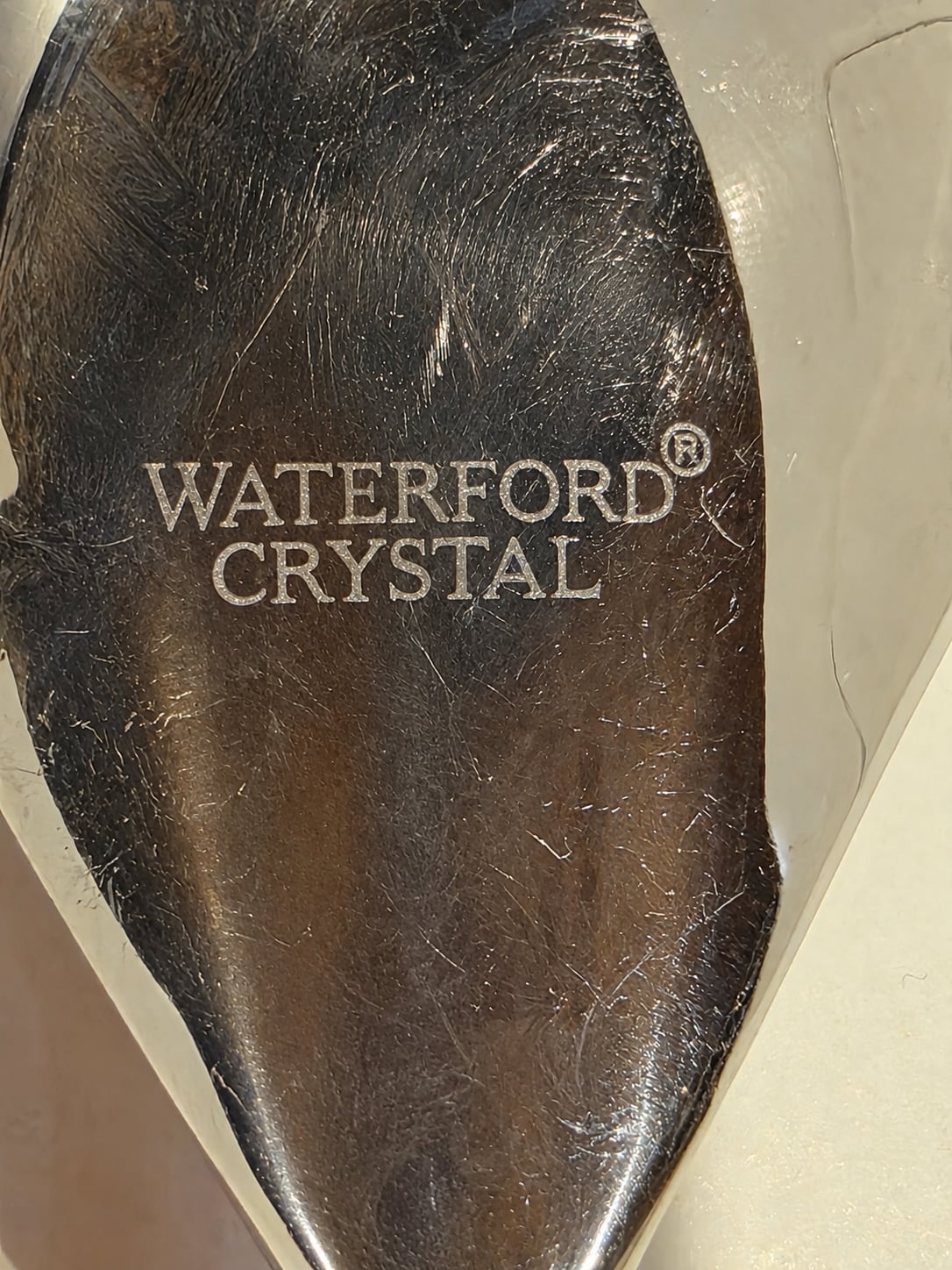 Waterford Crystal Lismore Pattern Serving Spoon Stainless Steel Cut Crystal 6