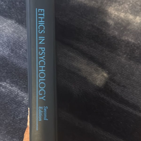 Oxford Ethics in Psychology Second Edition Hardcover Book