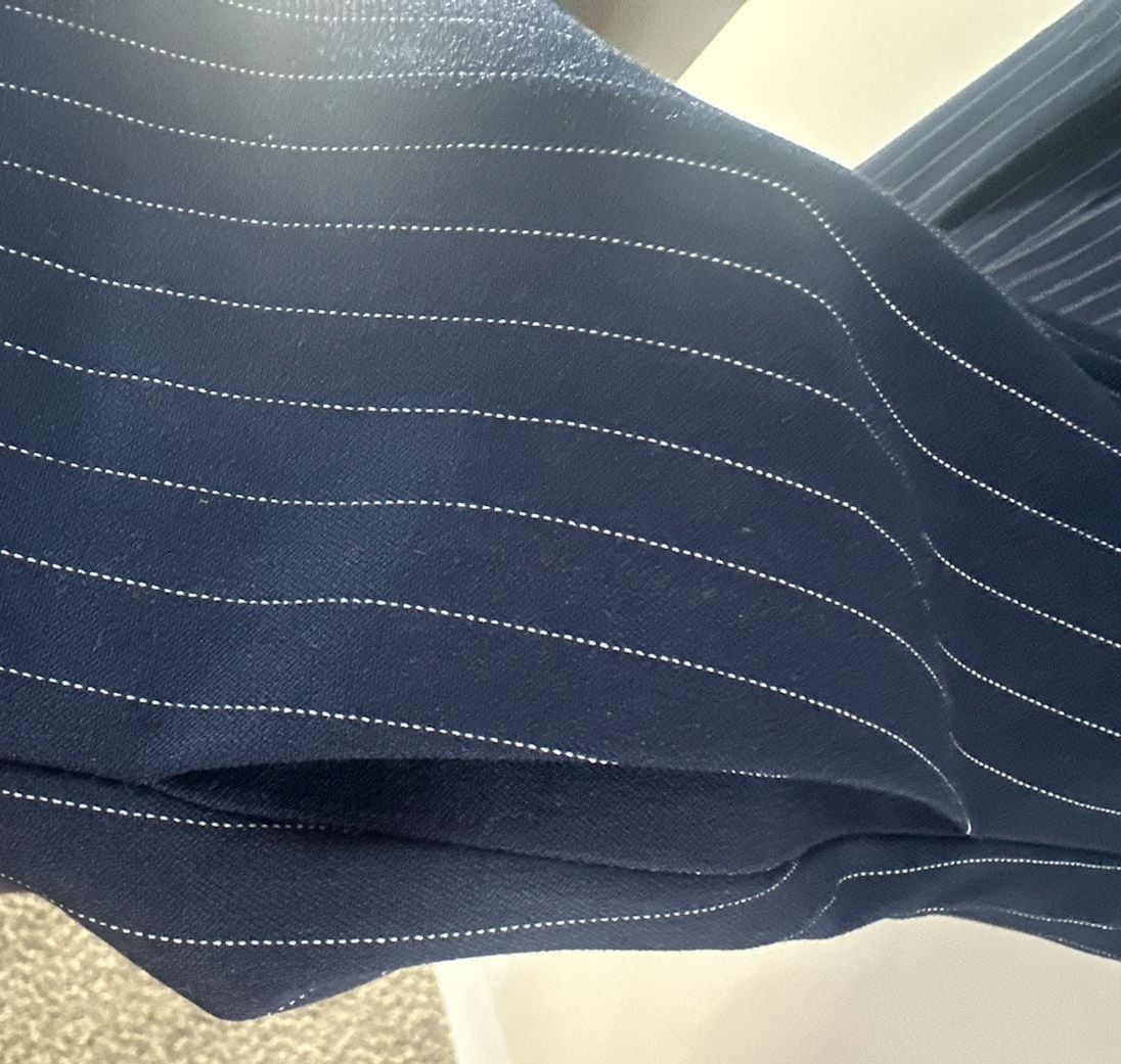 Steve Madden Pinstripe Vest Dress Size XL Navy Blue Button Front NWT 7