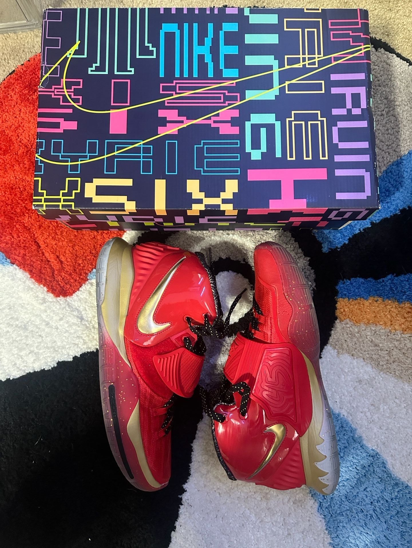 Nike Kyrie 6 Concepts Khepri Red Pink Gold Basketball Shoes 2