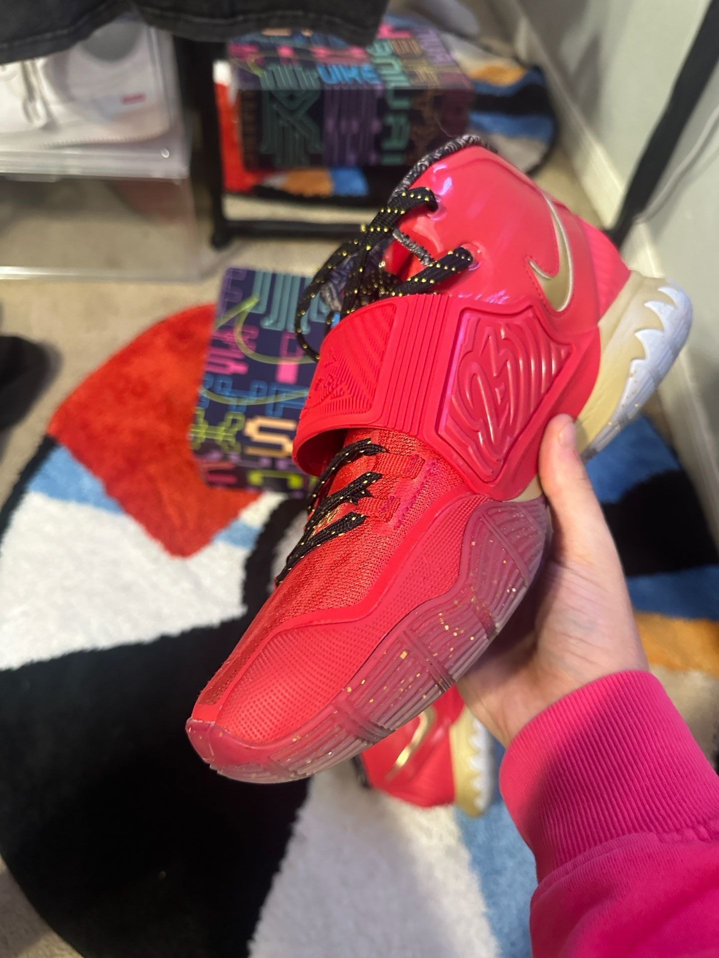 Nike Kyrie 6 Concepts Khepri Red Pink Gold Basketball Shoes 4