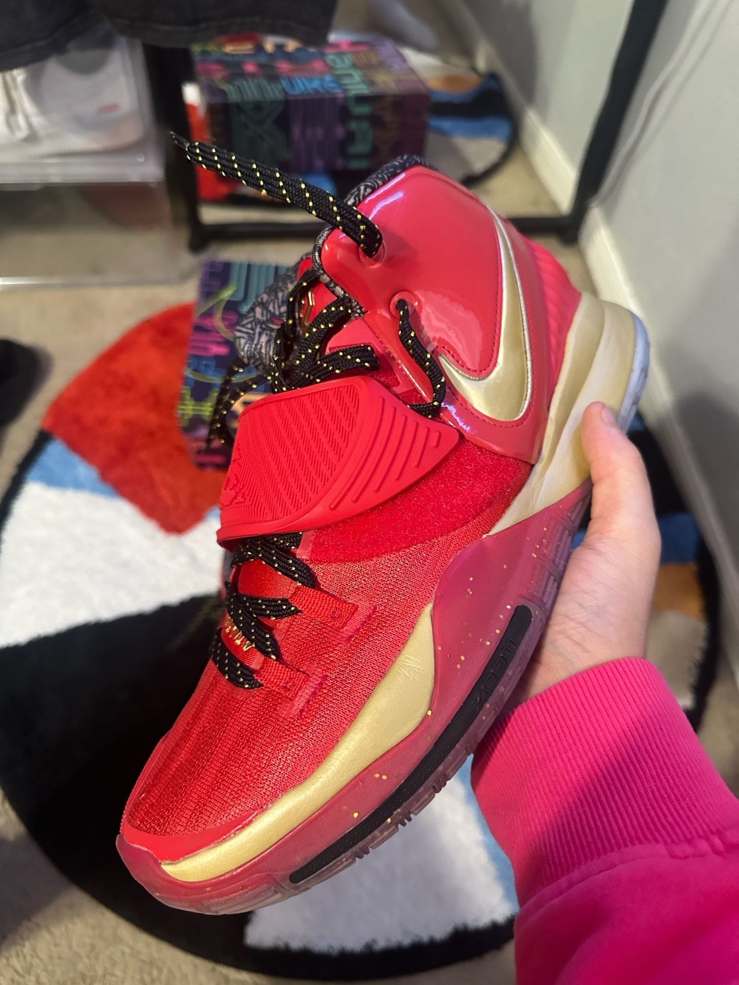 Nike Kyrie 6 Concepts Khepri Red Pink Gold Basketball Shoes 5