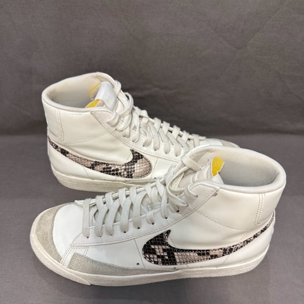 Nike Blazer Mid '77 SE Snakeskin White Leather Sneakers - Women’s