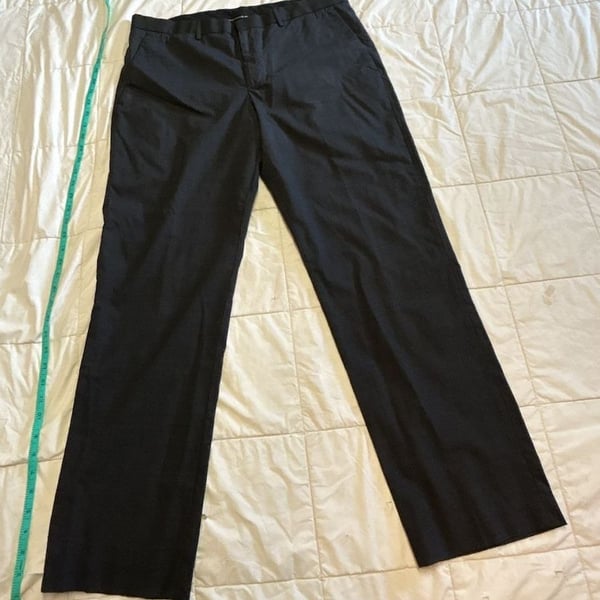 Express Producer Pants Size 36x30 Black Wool Blend Dress Trousers