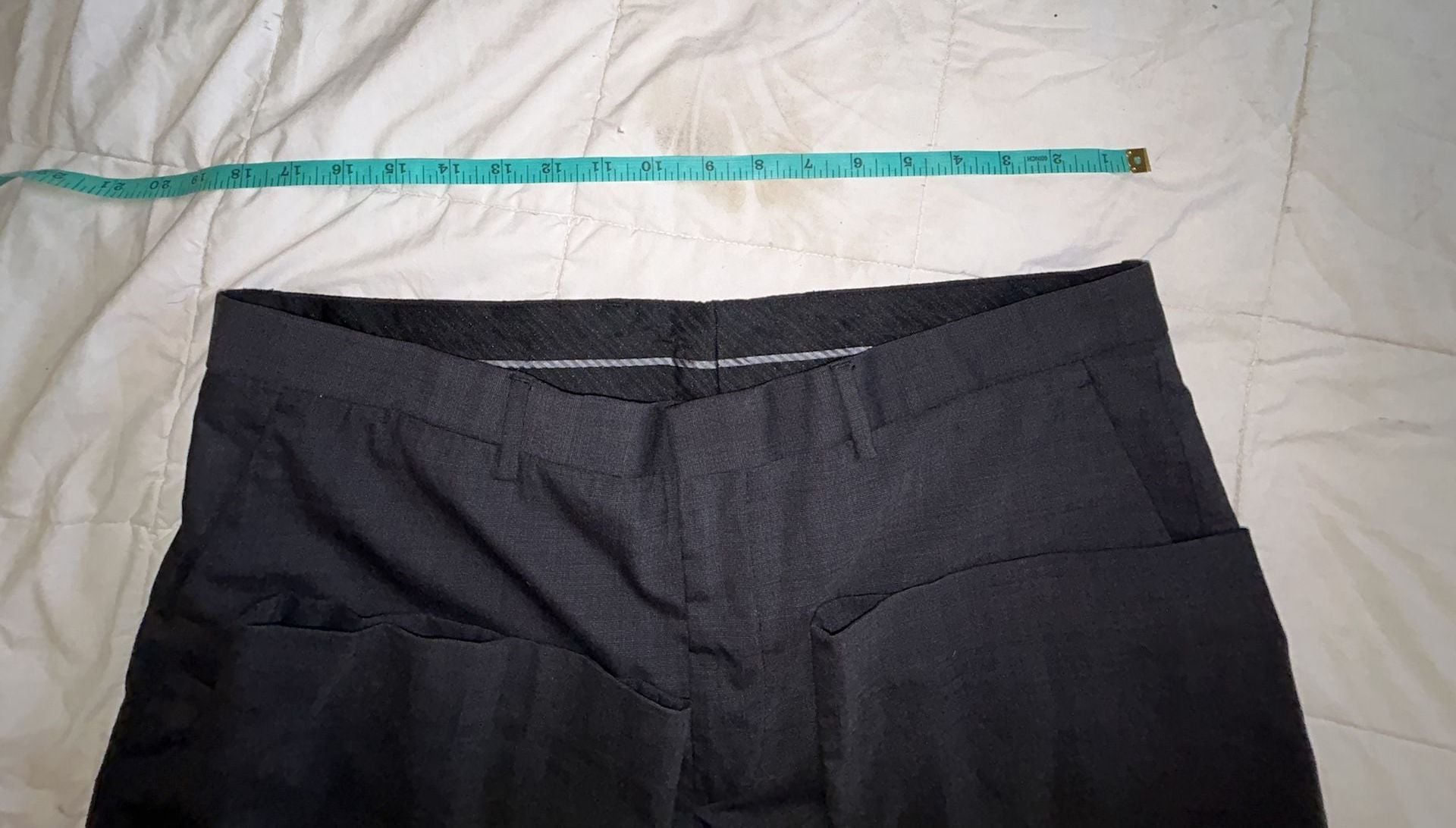 Express Producer Pants Size 36x30 Black Wool Blend Dress Trousers 5