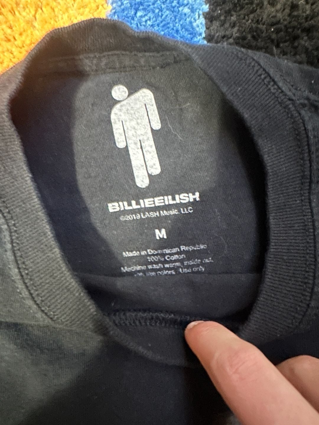 Billie Eilish Tarantula Mouth Graphic T-Shirt Size M Black Tour Merch 3