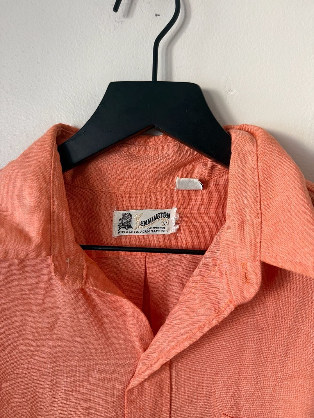 Kennington Short Sleeve Button Down Shirt Size M Orange Vintage 3