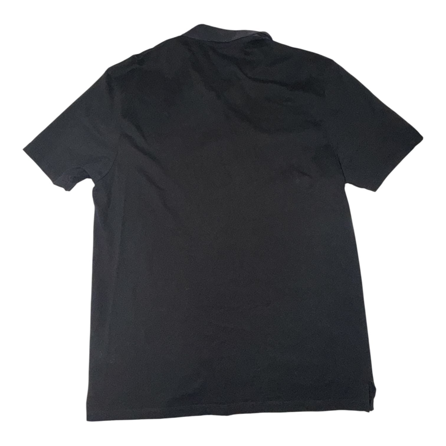 Lanvin Satin Collar Cotton Piqué Polo Shirt Black XXXL Made in Italy 11