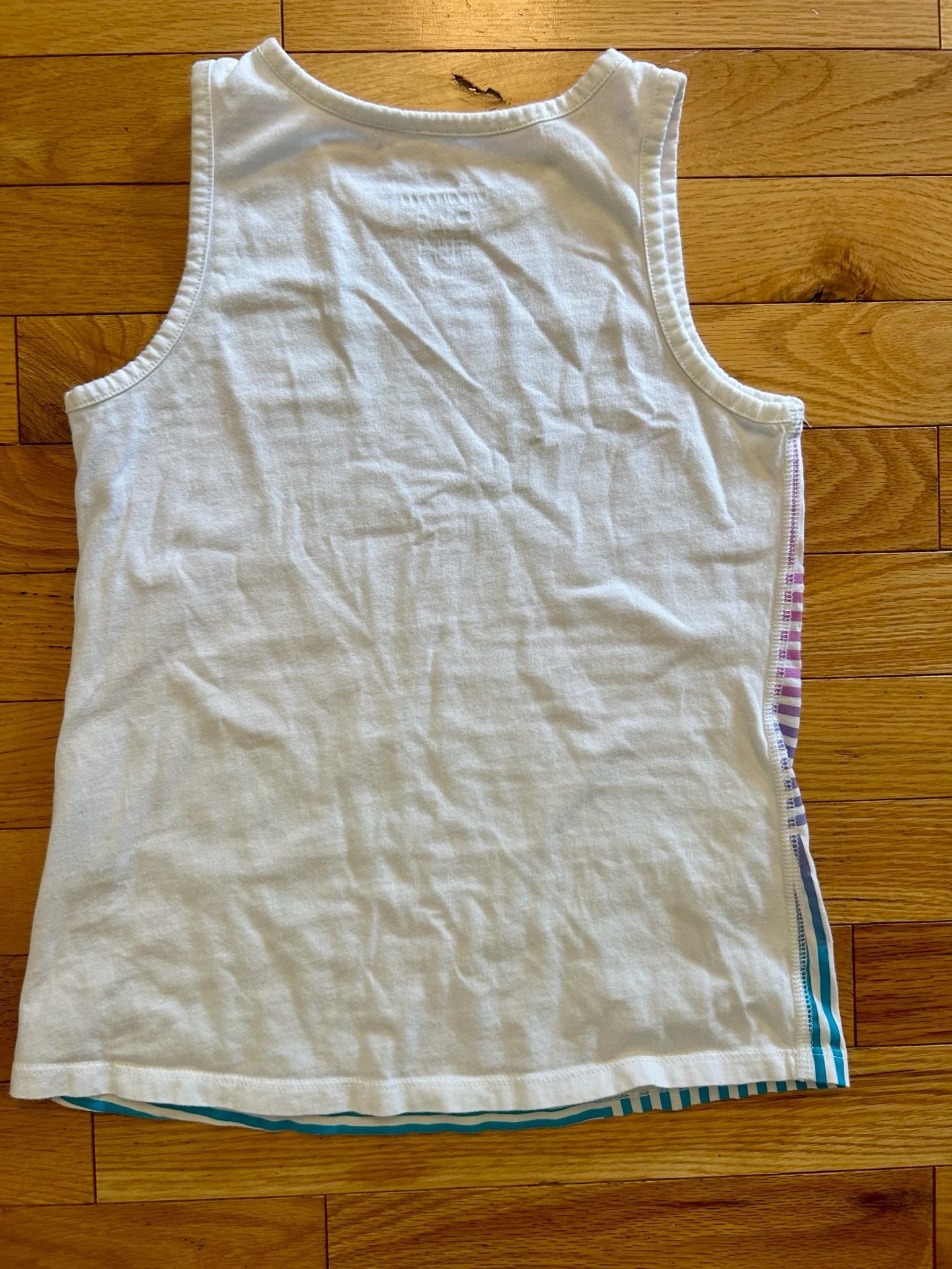Nike The Nike Tee Tank Top Size S Purple Pink Blue Stripe Athletic 3