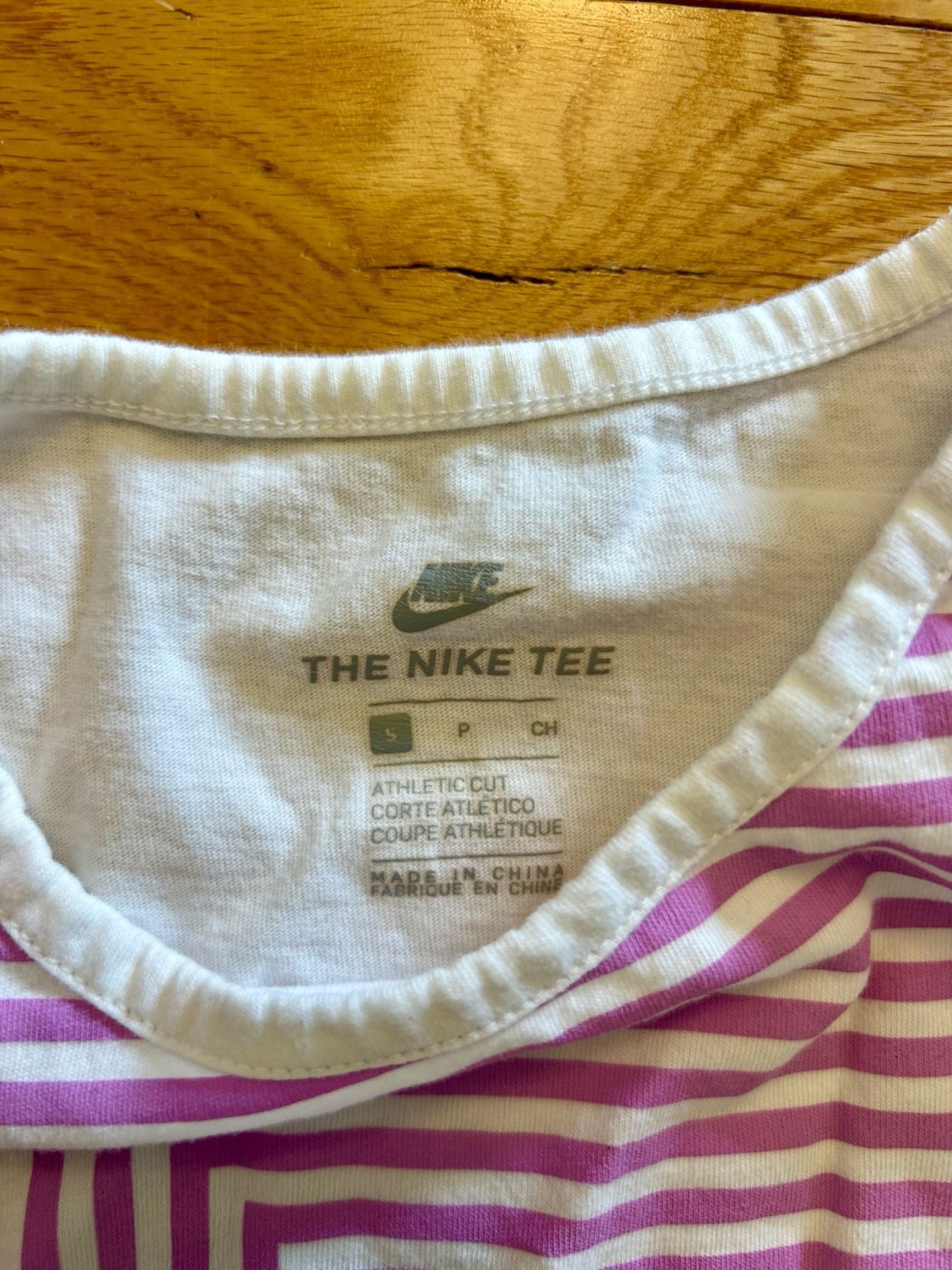 Nike The Nike Tee Tank Top Size S Purple Pink Blue Stripe Athletic 4