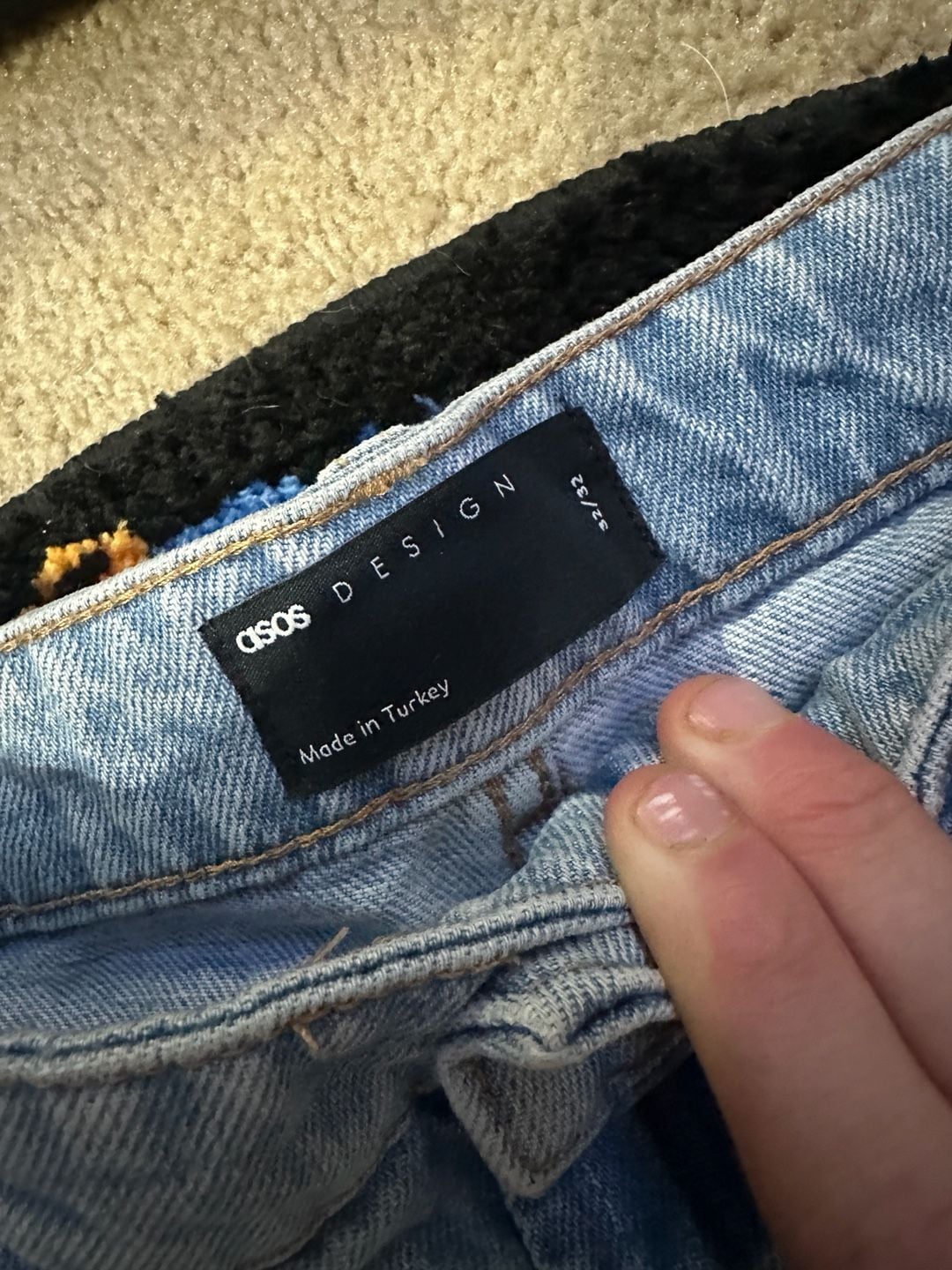 Baggy Y2K jeans ASOS Size 32/30 Light Wash Denim Pants 3