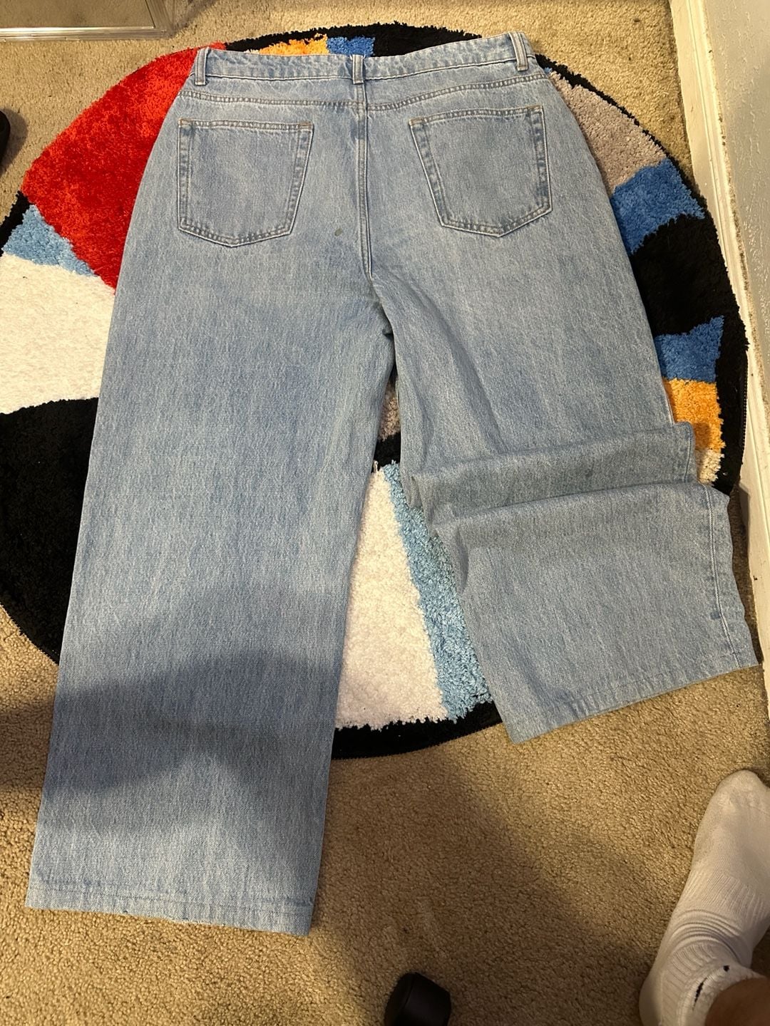 Baggy Y2K jeans ASOS Size 32/30 Light Wash Denim Pants 4