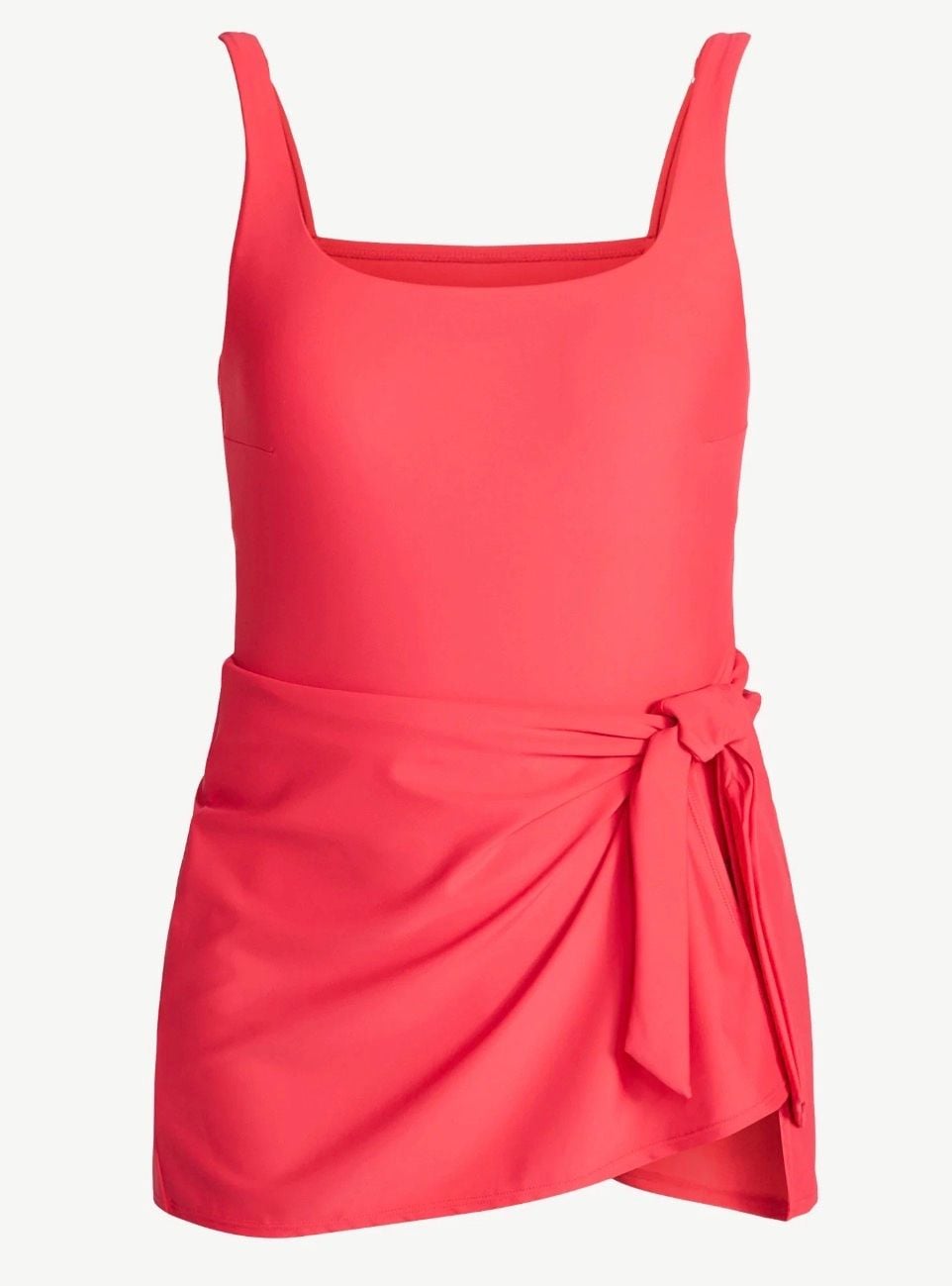 Time and Tru Faux Wrap Swim Dress Size XL (16-18) Melon Delight 5