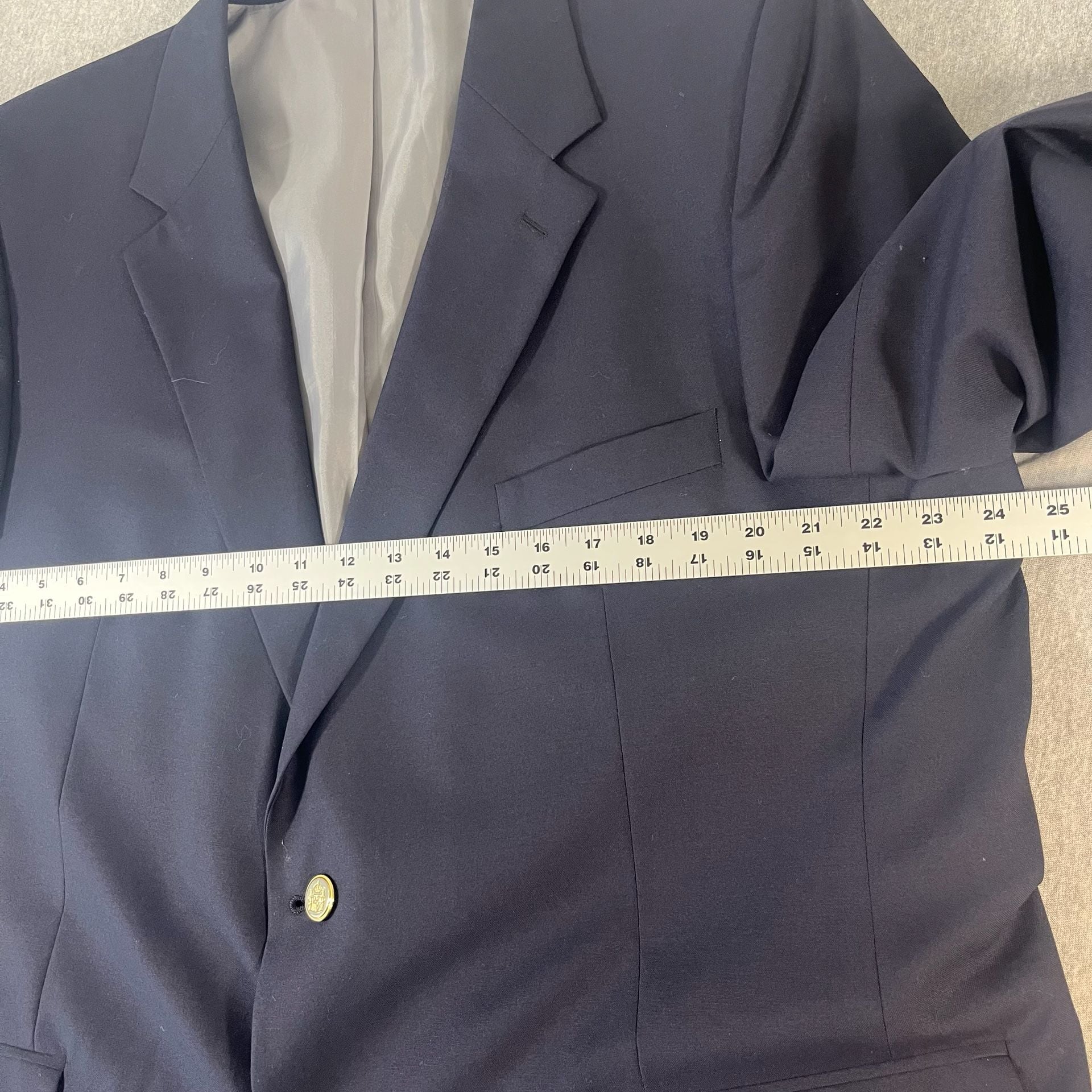 Mappelli de Milano 100% Wool Navy Blue Blazer Sport Coat Gold Buttons Size 48R 3