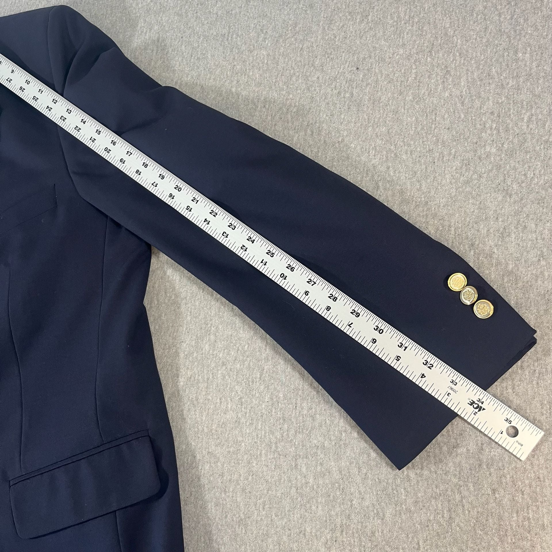Mappelli de Milano 100% Wool Navy Blue Blazer Sport Coat Gold Buttons Size 48R 5