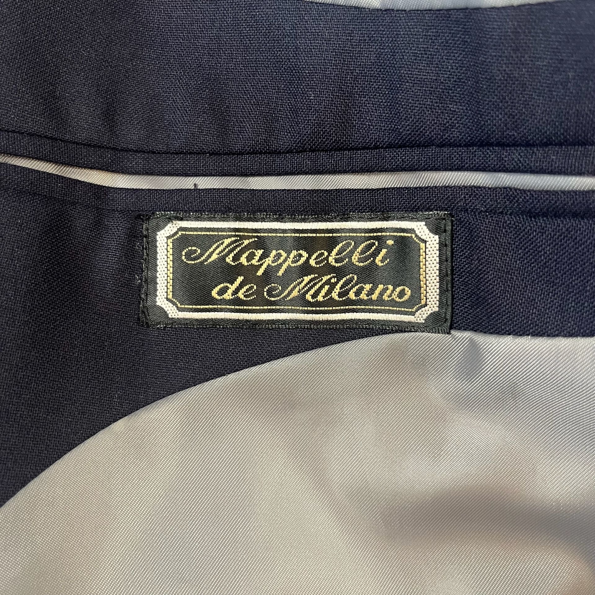 Mappelli de Milano 100% Wool Navy Blue Blazer Sport Coat Gold Buttons Size 48R 7