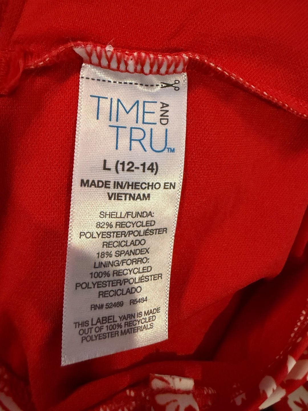 Time and Tru One Piece Swimsuit Size L (12-14) Red Floral Cutout 7