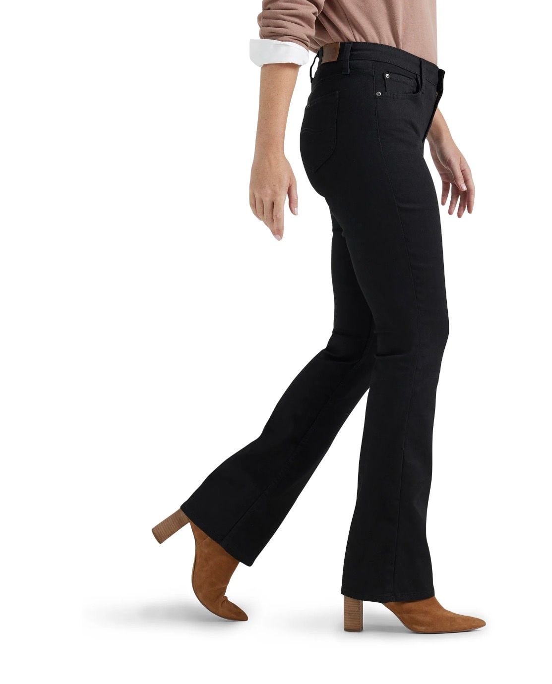 Lee Bootcut Mid Rise Jeans Size 8 Short Black 3
