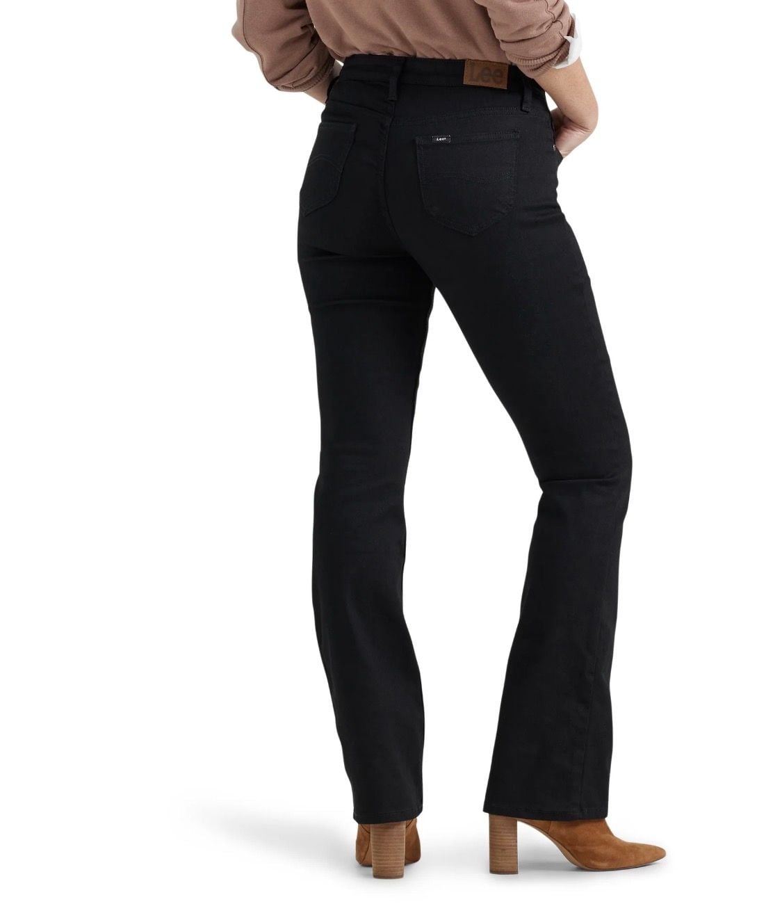 Lee Bootcut Mid Rise Jeans Size 8 Short Black 4