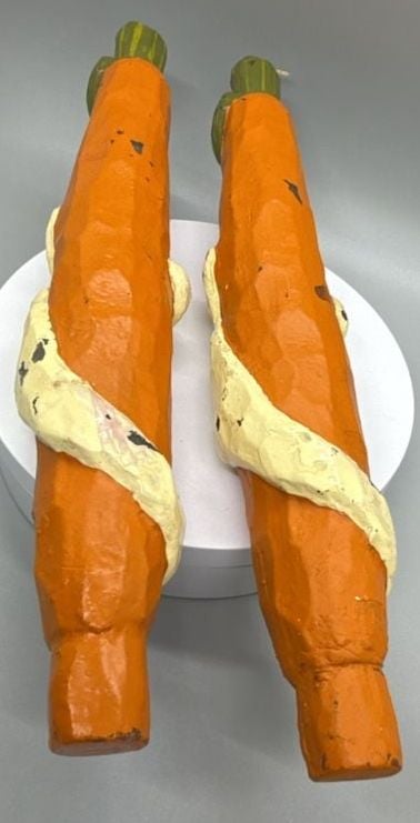 Kurt Adler Primitive Halloween JackOLantern Ghost Painted Wax Taper Candles Vtg 9