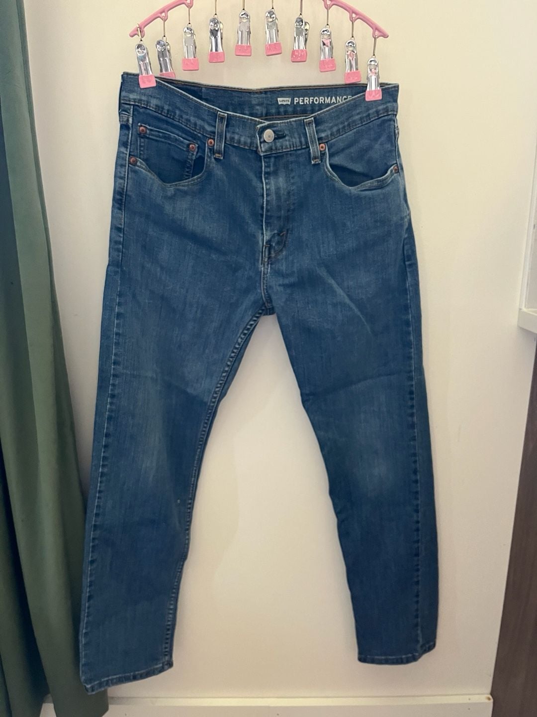 Men's Levi's 502 Performance Jeans W32 L30 Blue Denim Tapered Fit 2