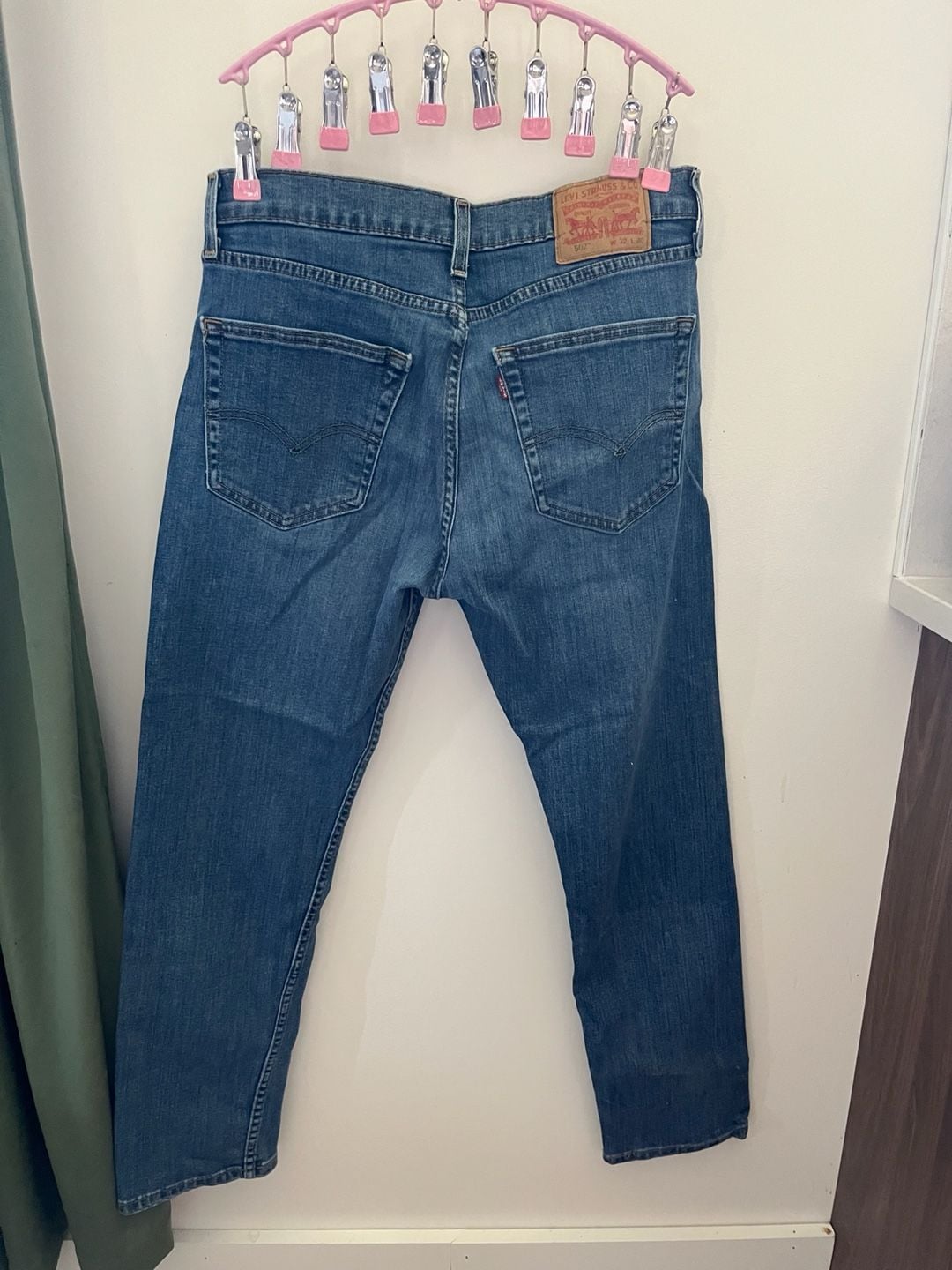 Men's Levi's 502 Performance Jeans W32 L30 Blue Denim Tapered Fit 3