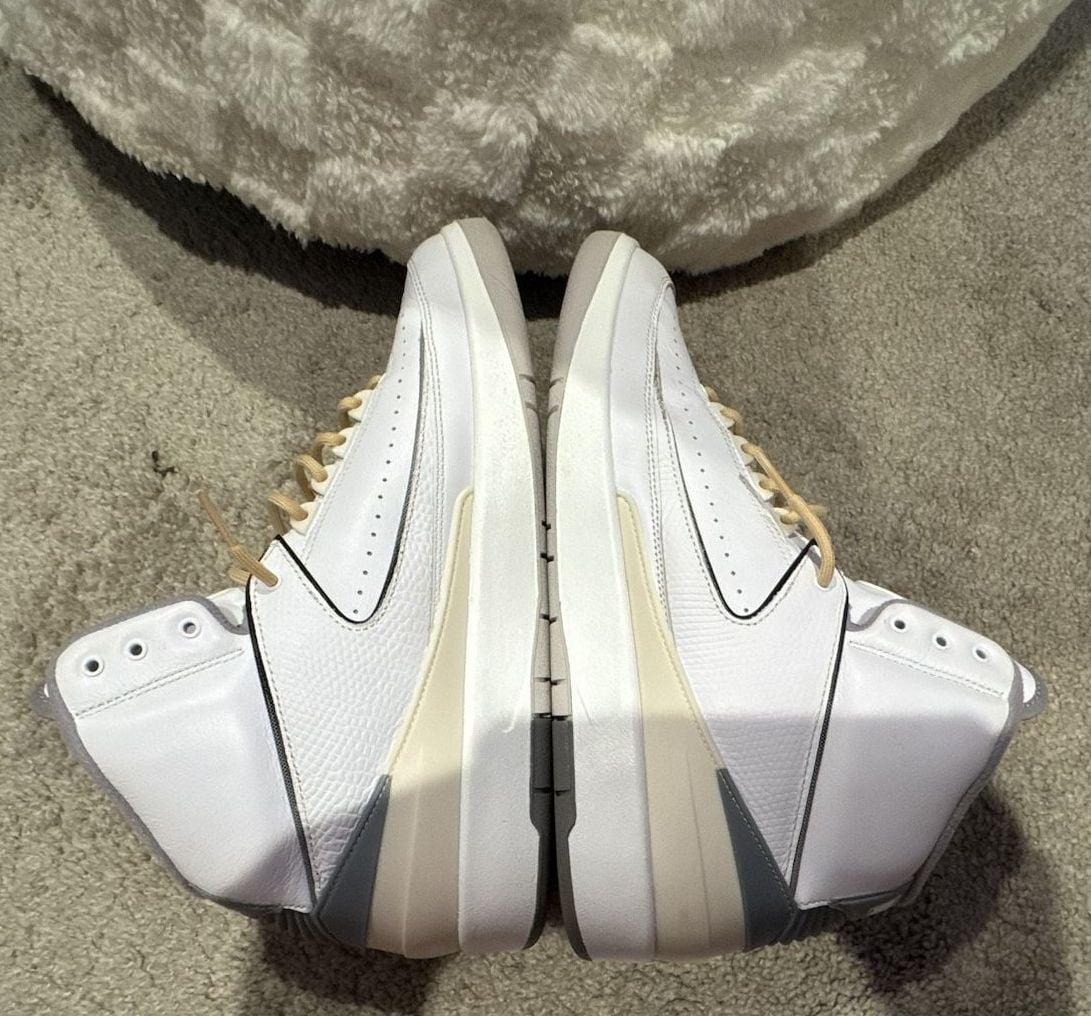 Jordan Air Jordan 2 Retro Size 12 White Cement Grey Sail 8