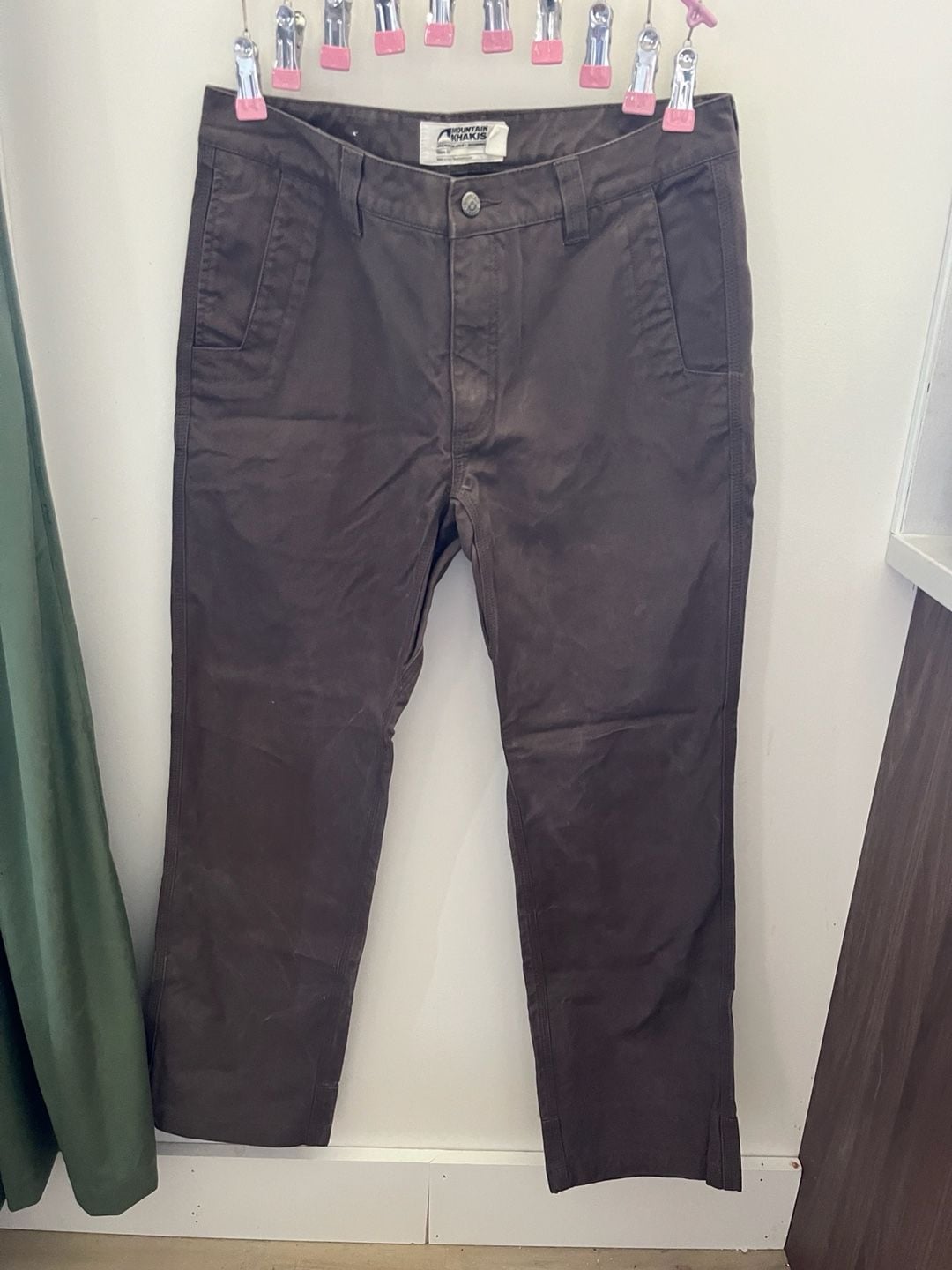 Mountain Khakis Pants Size 33x30 Brown Slim Fit Workwear 2