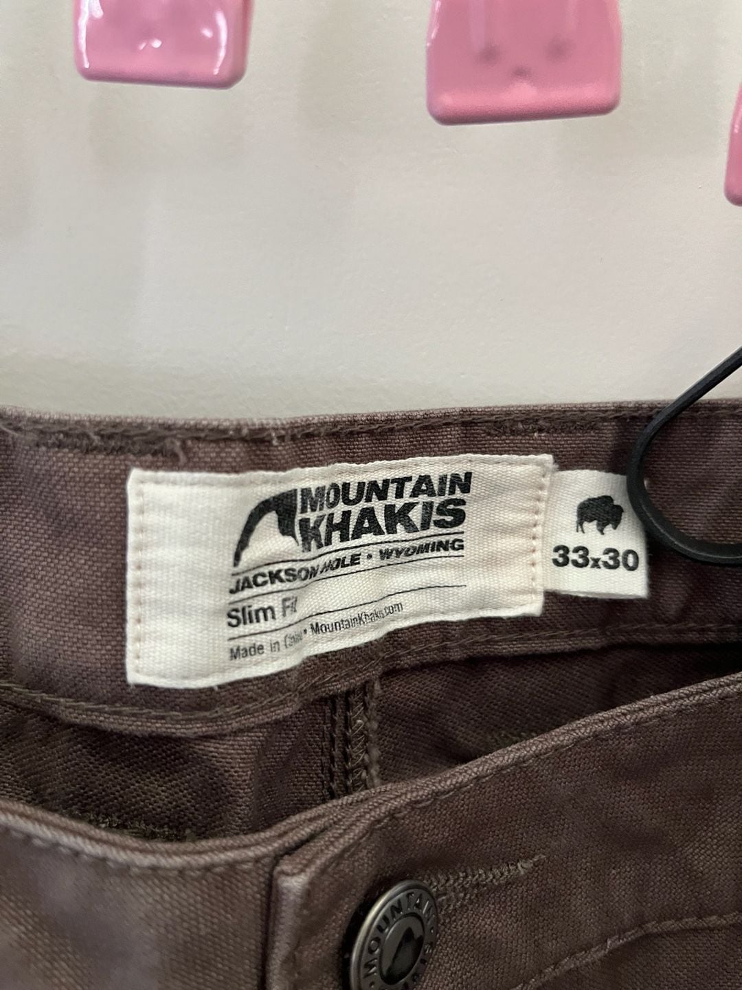 Mountain Khakis Pants Size 33x30 Brown Slim Fit Workwear 4