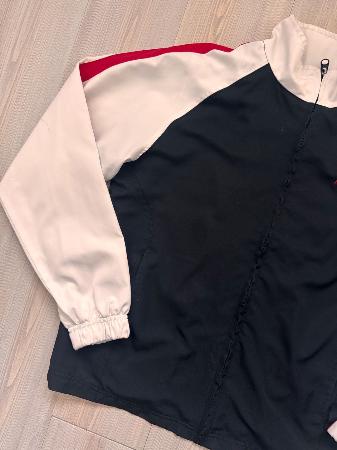 Vintage Y2K Retro Reebok Track Jacket Size M Black White Red Full Zip 90’s 4