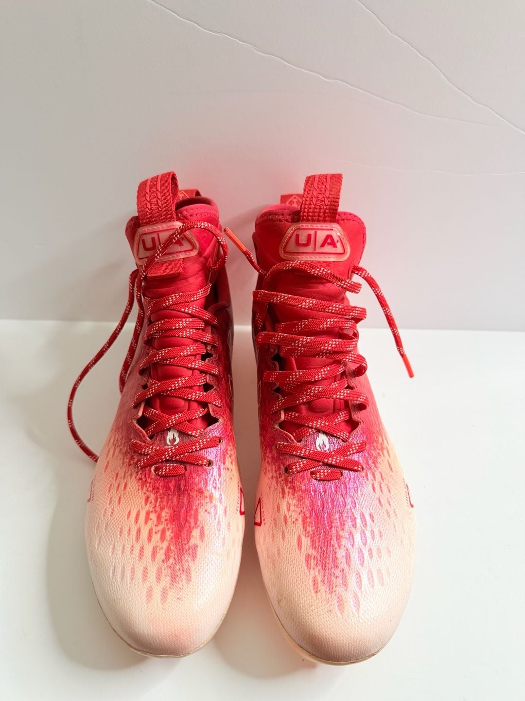 Under Armour Spotlight Lux MC 2.0 Football Cleats Red White 2
