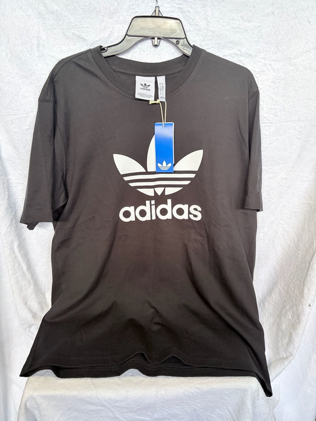 Adidas Adicolor Trefoil Tee Size L Black White Short Sleeve T-Shirt New 2