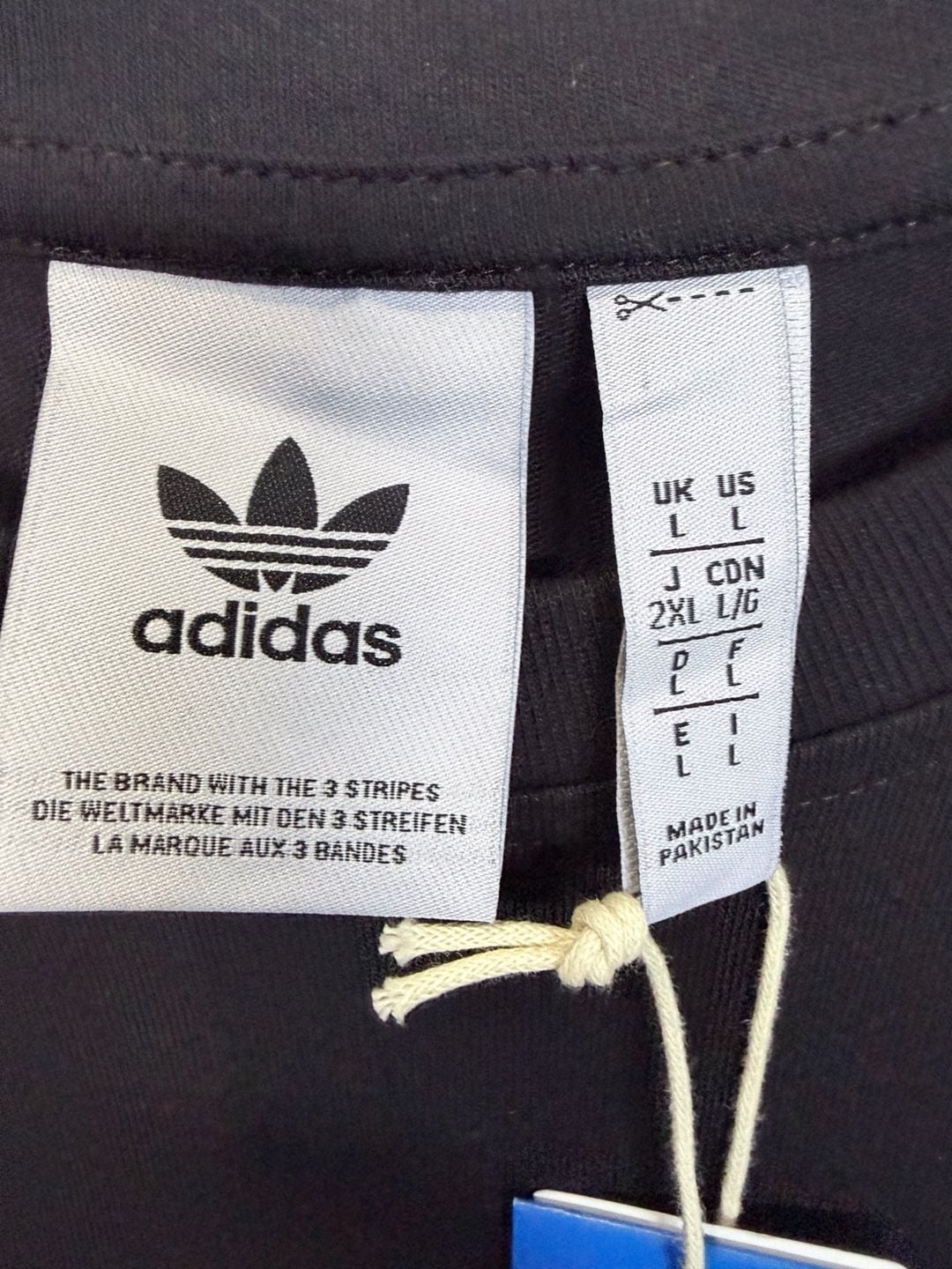 Adidas Adicolor Trefoil Tee Size L Black White Short Sleeve T-Shirt New 5