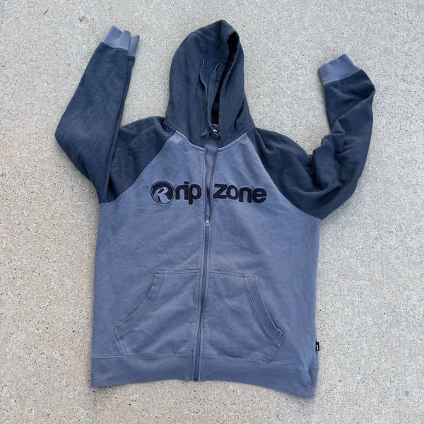 Ripzone Zip Up Hoodie Gray Black