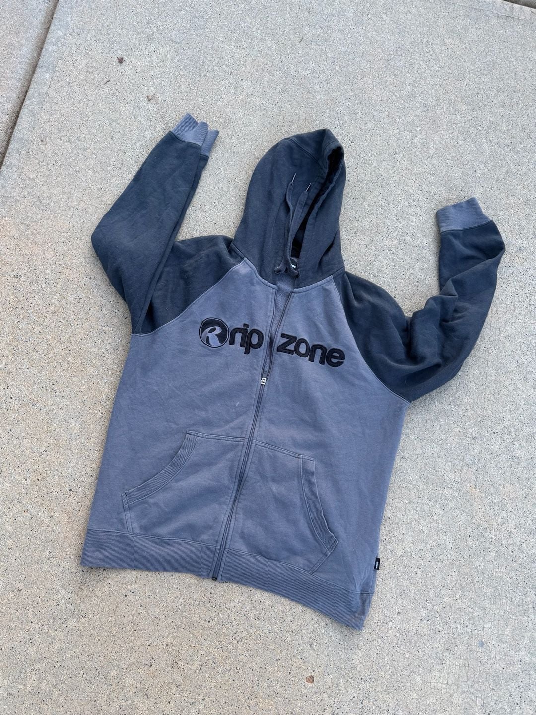 Ripzone Zip Up Hoodie Gray Black 3