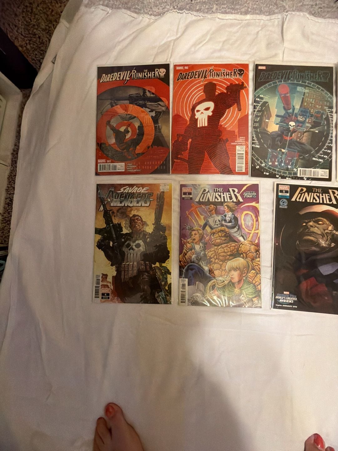 Marvel Comics Lot Of 7 Daredevil Punisher Savage Avengers The Punisher 3