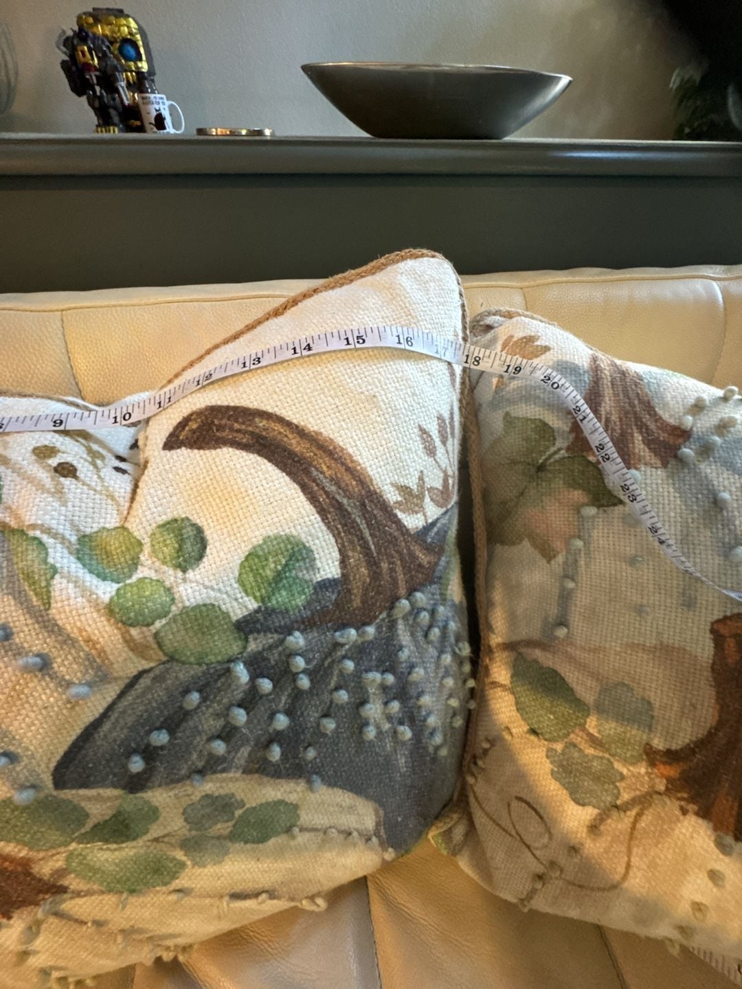 Loving Kindness Embroidered Pumpkin Throw Pillows (2) 2