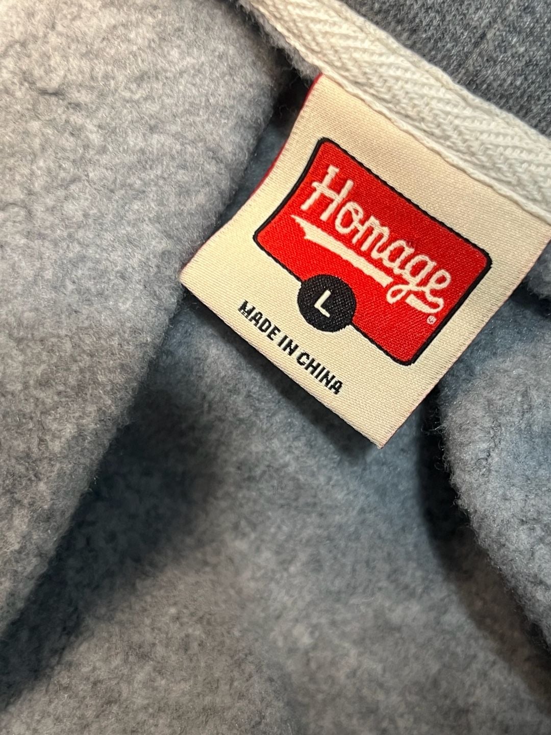 Homage Hang Loose Zip Up Hoodie Grey 9