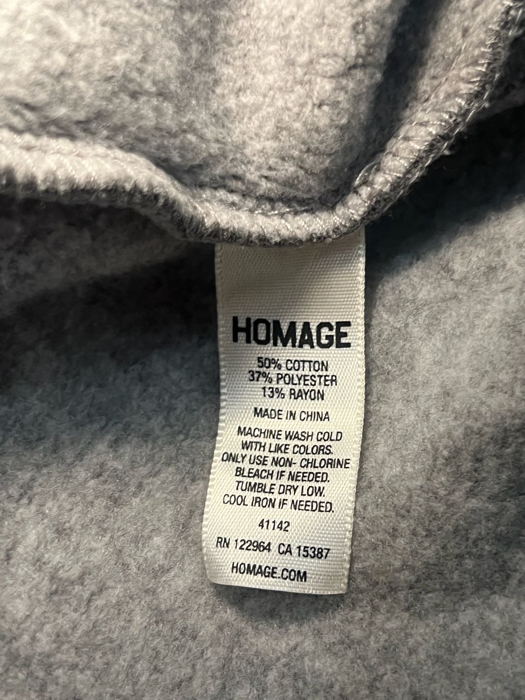 Homage Hang Loose Zip Up Hoodie Grey 10